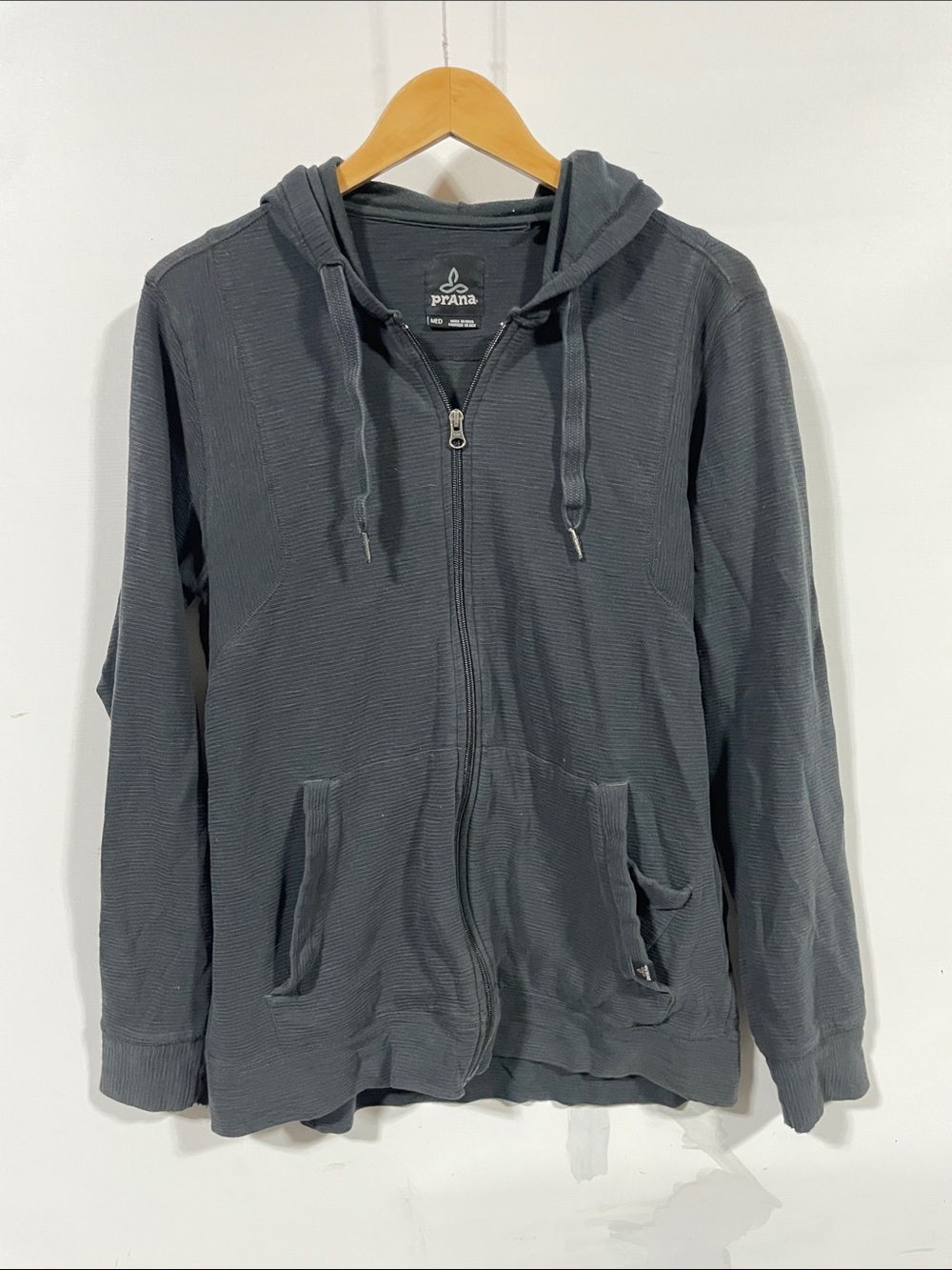 Prana Men's Charcoal Full-Zip Hooded Sweatshirt